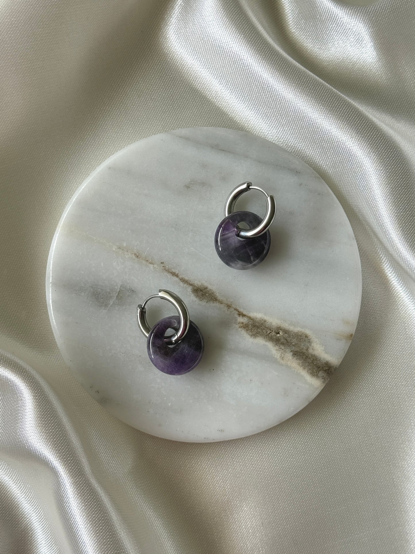 Miel hoops plateados
