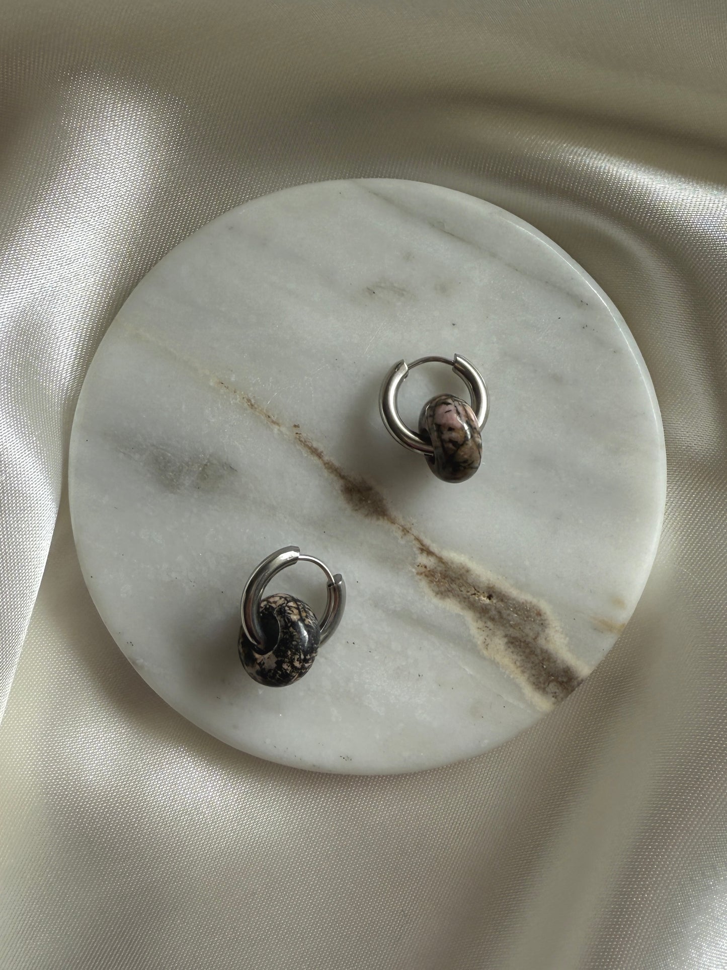 Miel hoops plateados