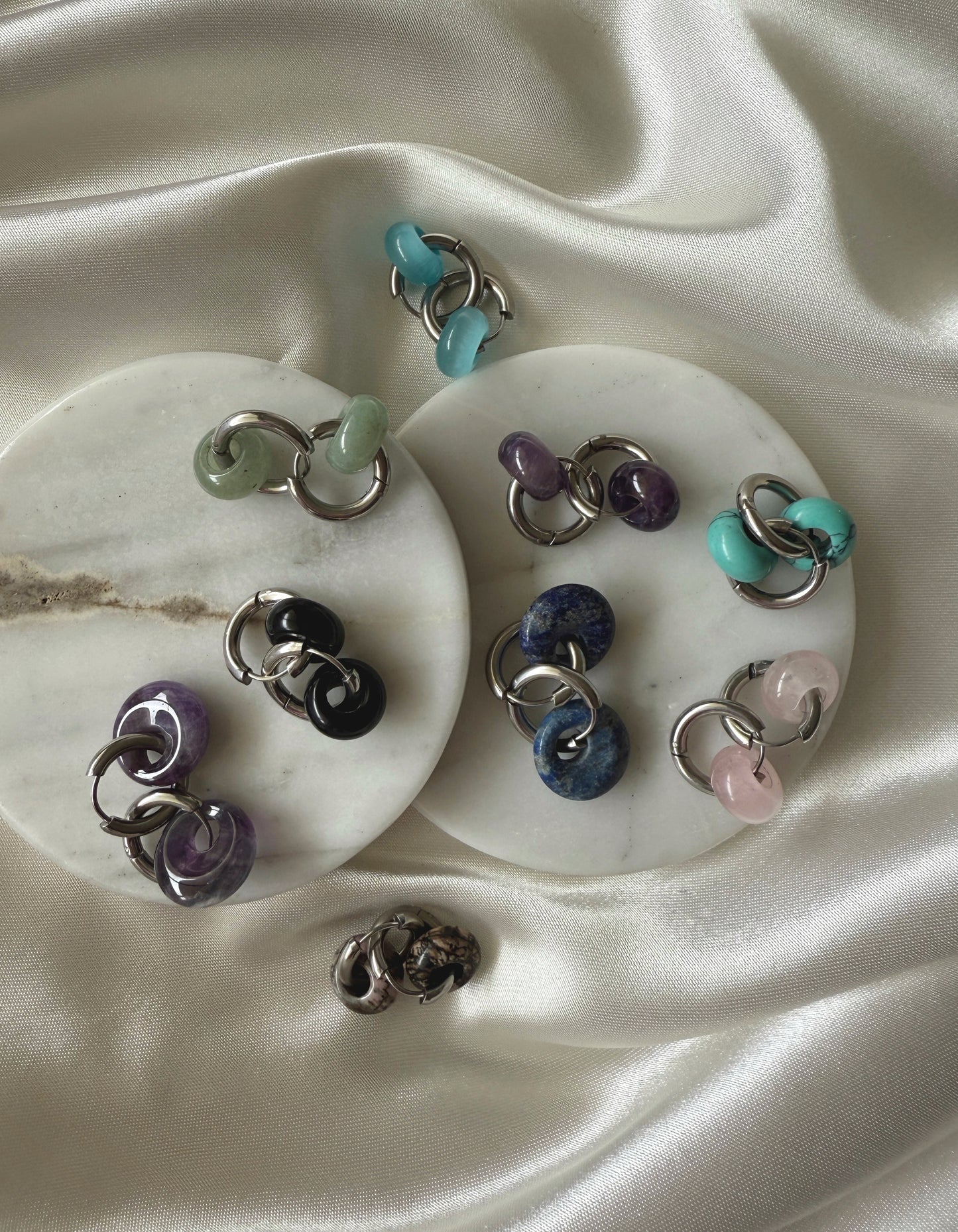 Miel hoops plateados