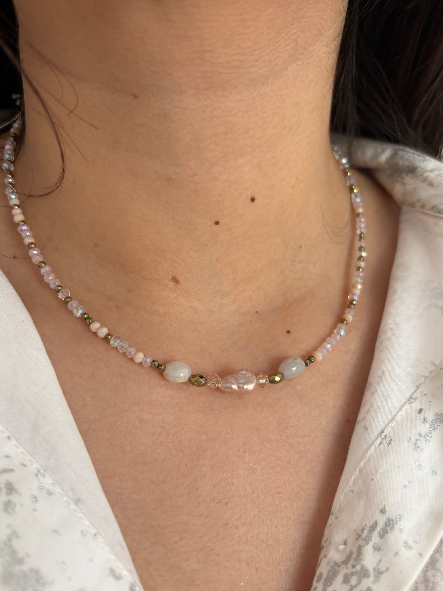Collar rosa amanecer