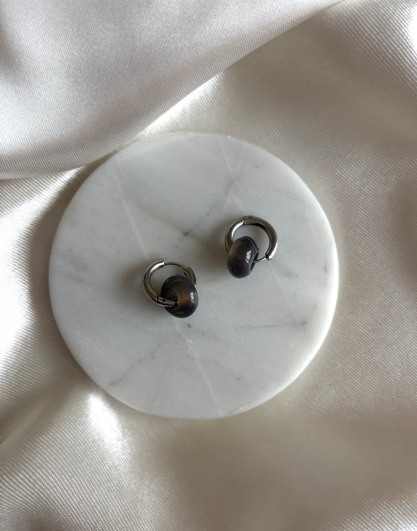 Miel hoops plateados