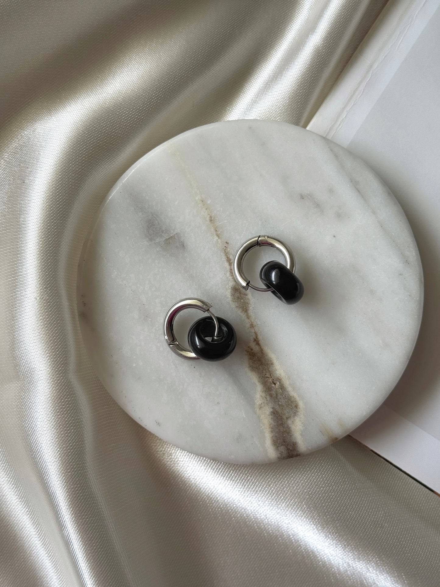 Miel hoops plateados