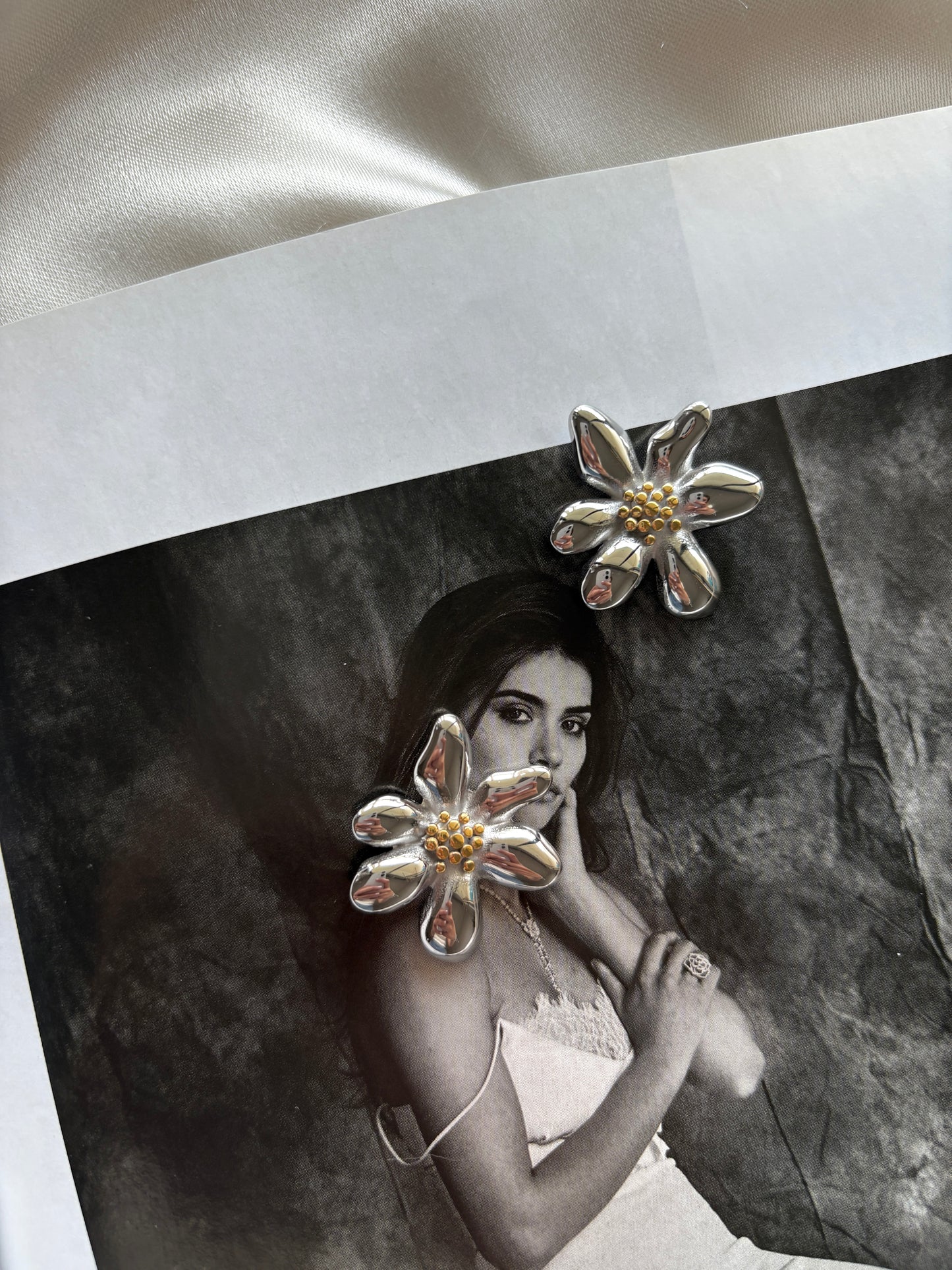 Aretes flor fusión