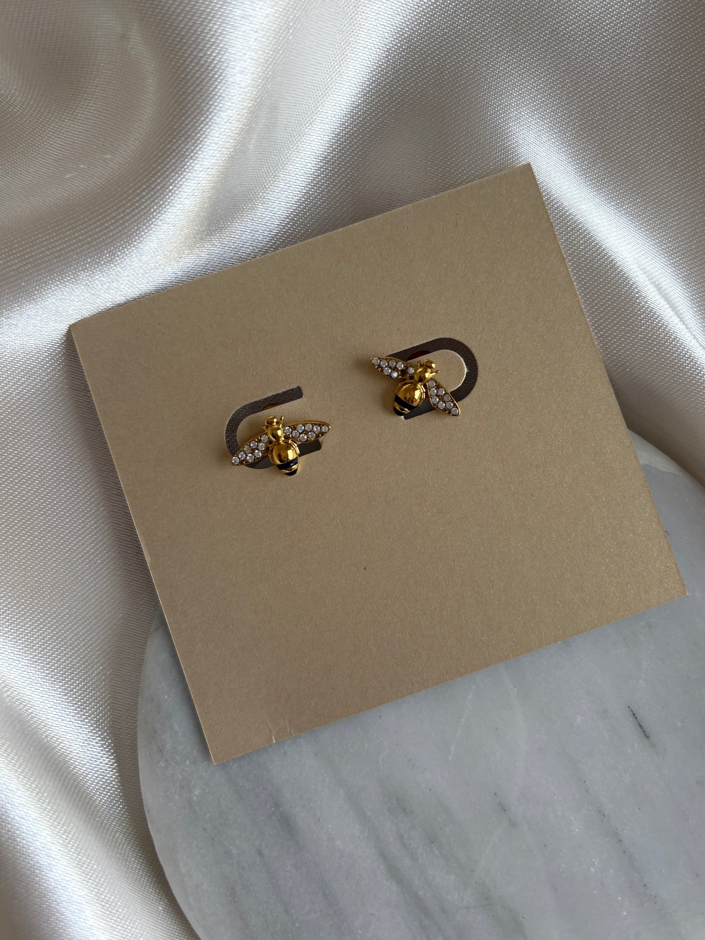 Aretes abeja miel