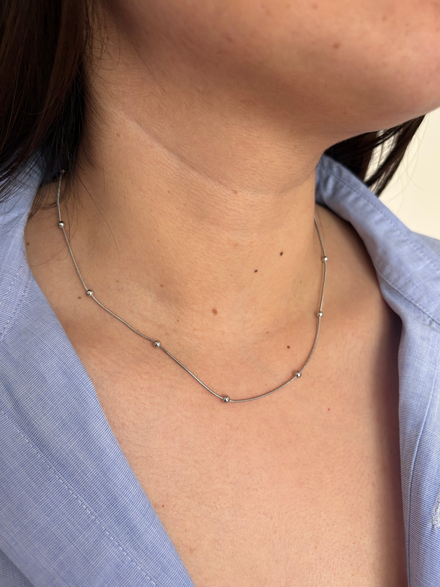 collar cadena nudo