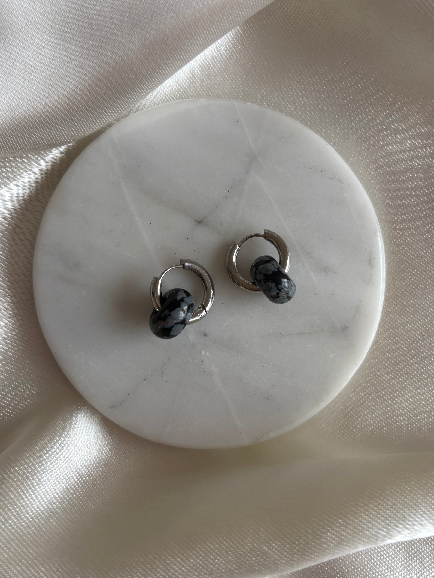 Miel hoops plateados