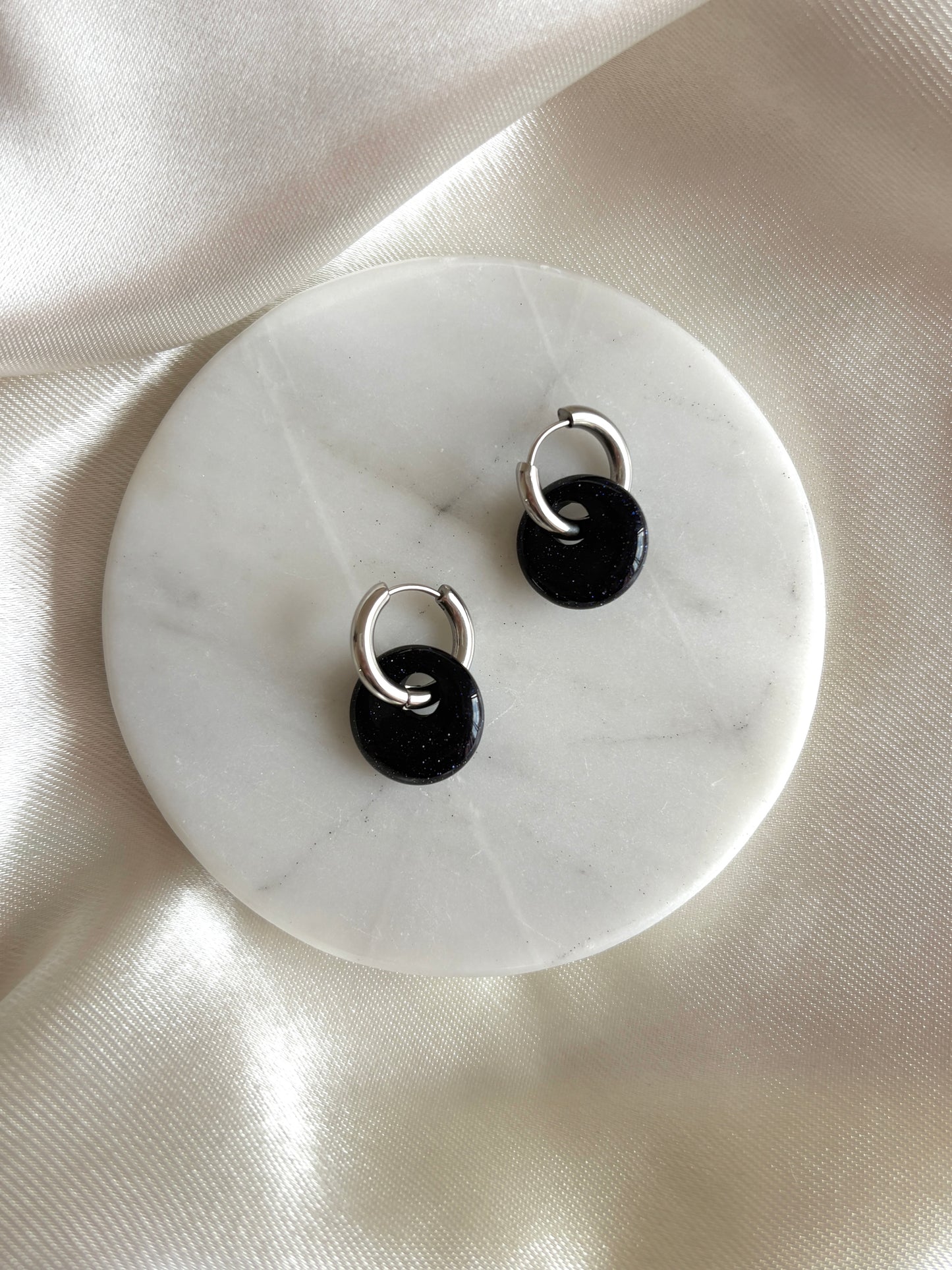 Miel hoops plateados