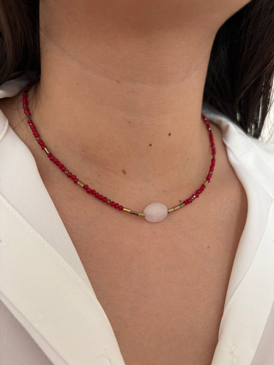 Collar latido rojo