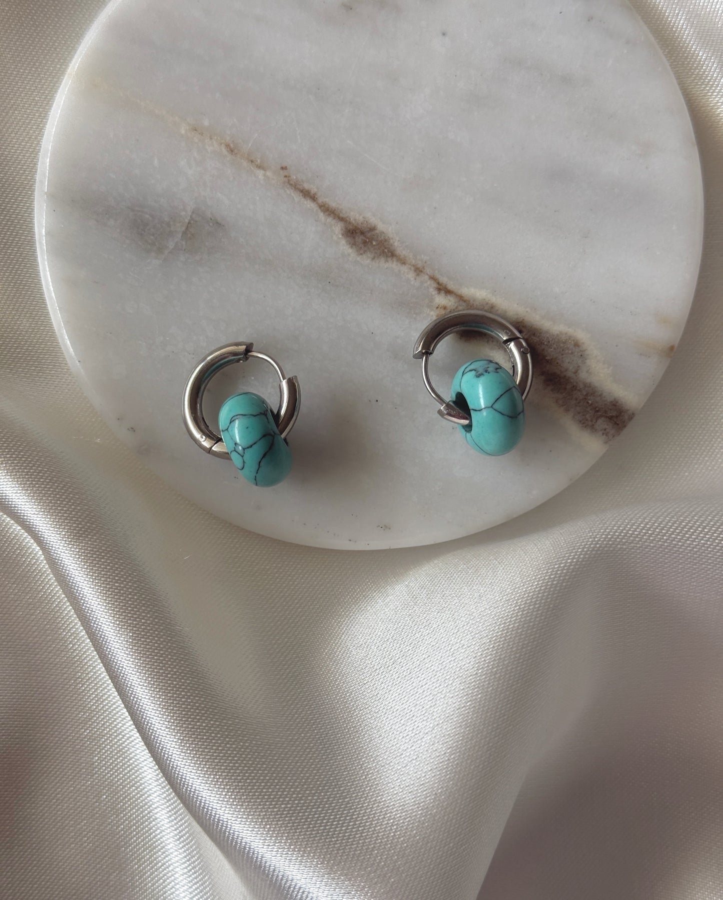 Miel hoops plateados