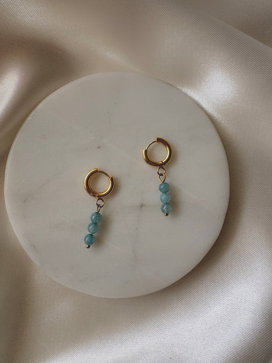 Hoops ágatas azules