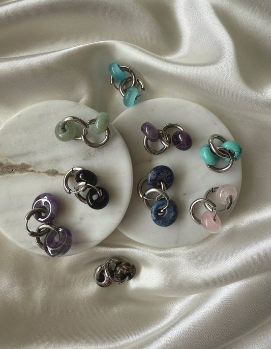 Miel hoops plateados