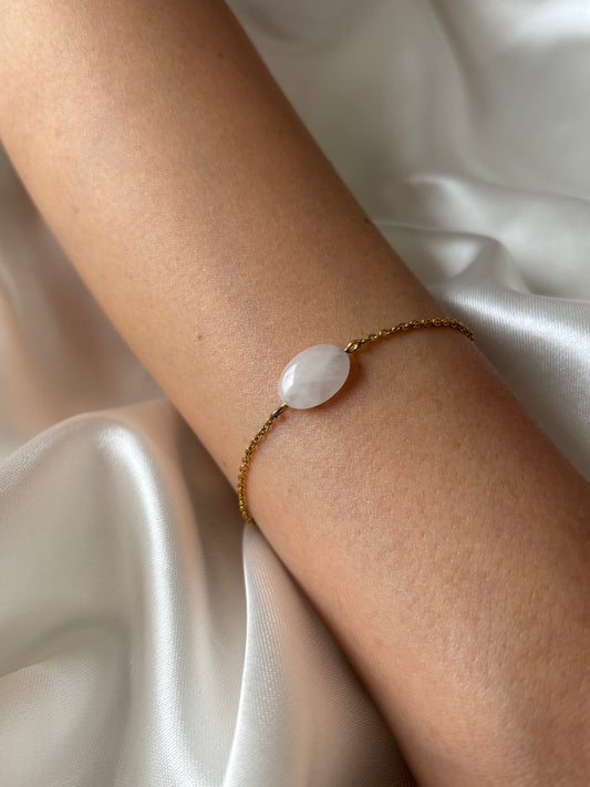 Pulsera cuarzo rosa