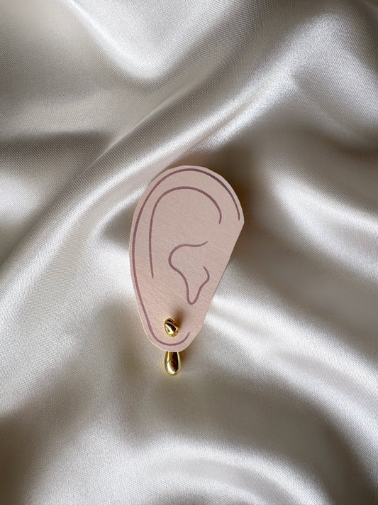 Aretes gota de oro