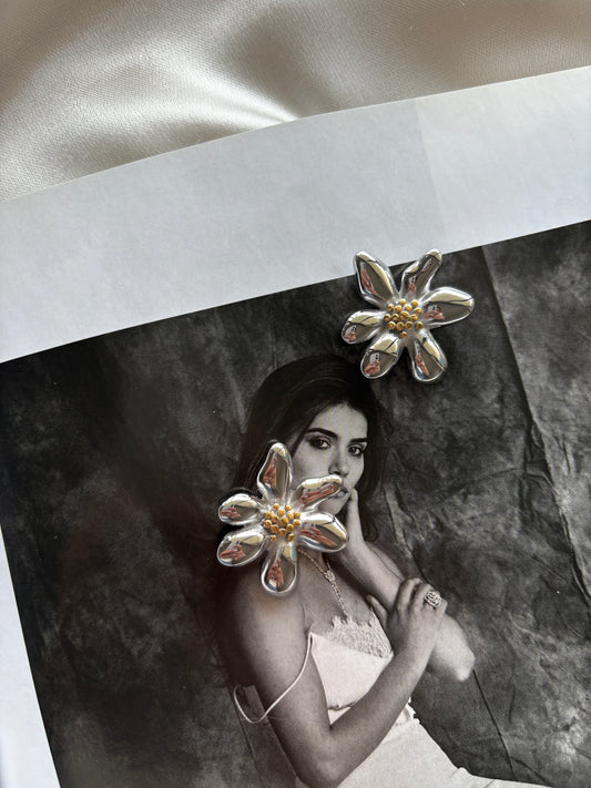 Aretes flor fusión