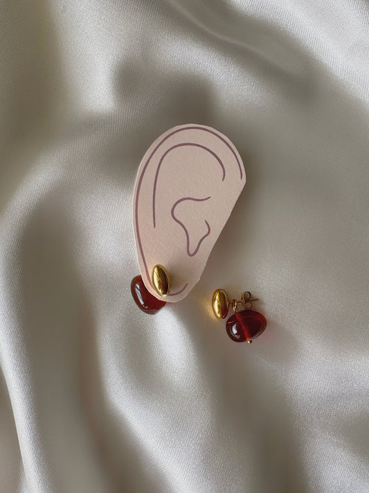 Aretes gota ambar