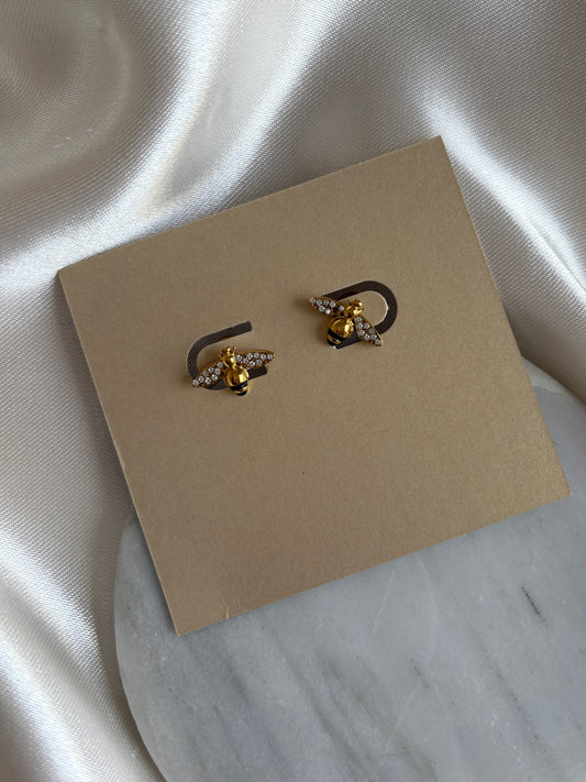 Aretes abeja miel