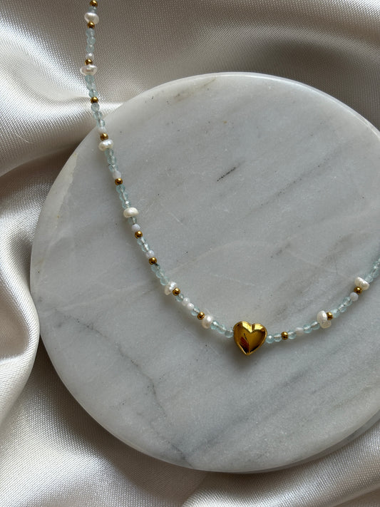 Collar mint heart