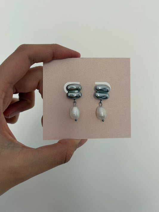 Aretes Duo Nacar