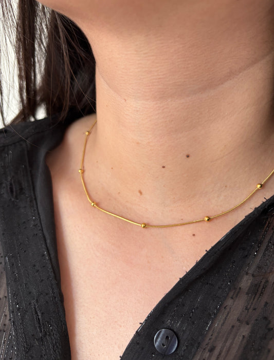 collar cadena nudo